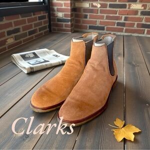 Clarks Men’s Suede UpBoot  l Slip On l Size 10.5M l EUC l no box